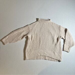 Anthropologie Maeve Oversized Cotton Blend Sweater in Cream, XS